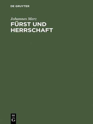 cover image of Fürst und Herrschaft